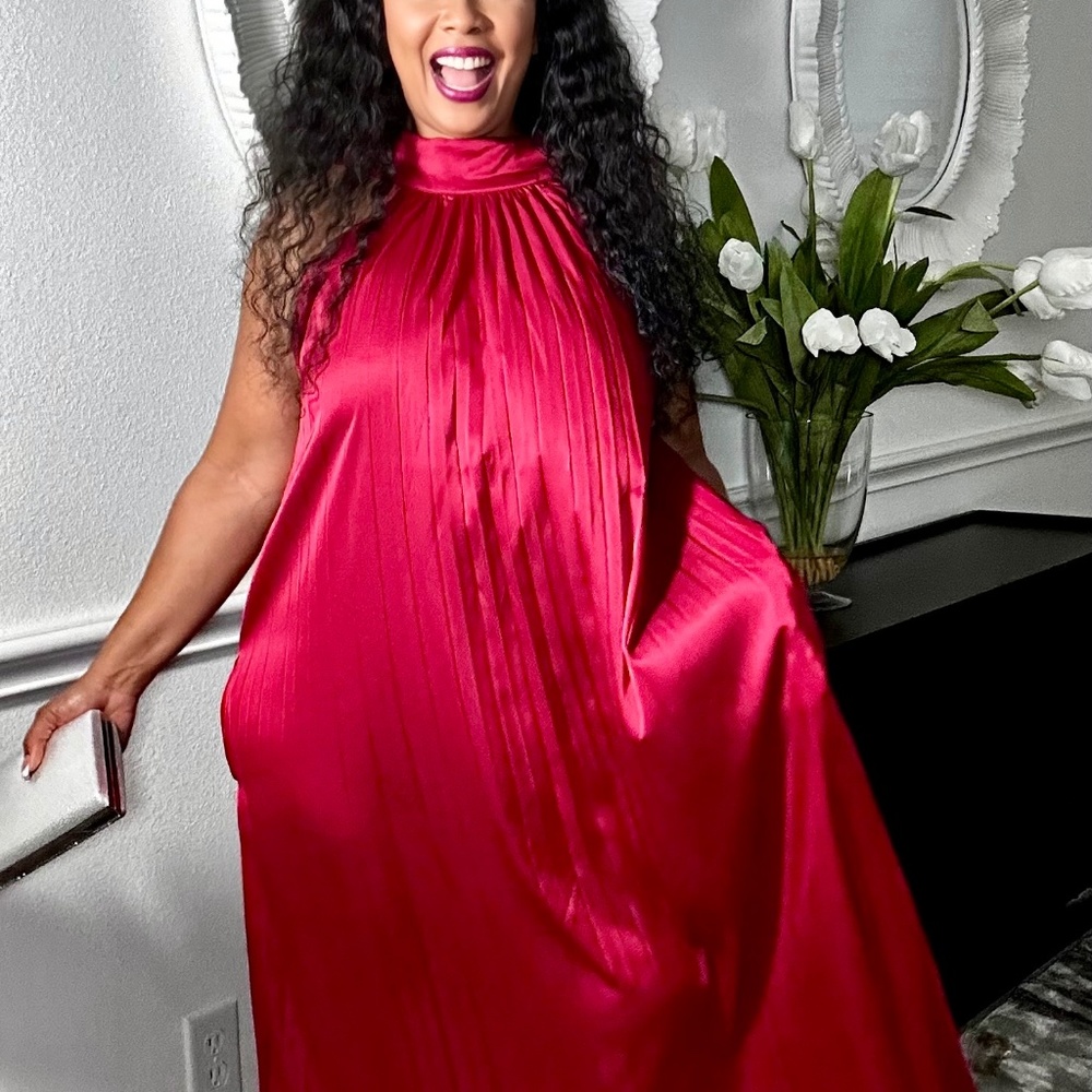 Lond maxi satin dress